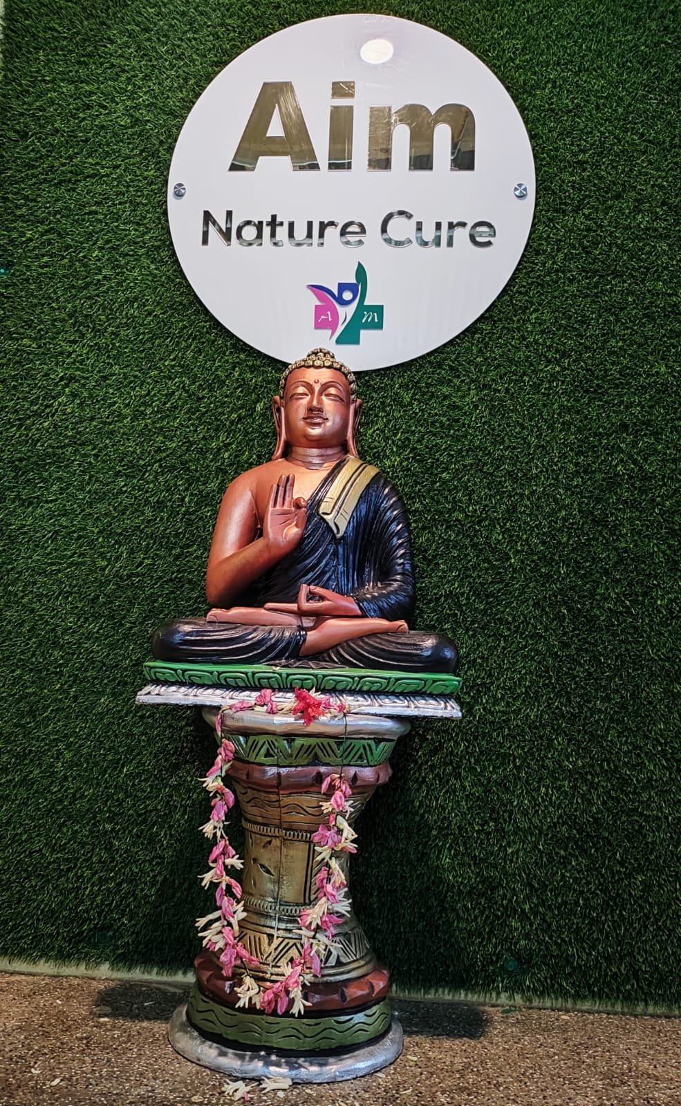 Calm sunlit naturopathy therapy room at AIM Nature Cure Hospital